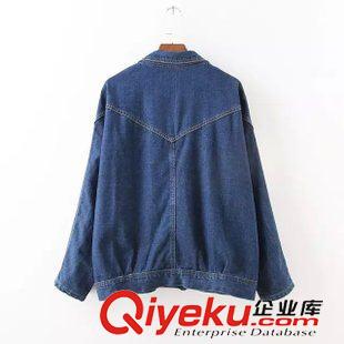 1-2號(hào)新款 韓國(guó)秋裝新款女裝 大口袋翻領(lǐng)牛仔衣蝙蝠袖牛仔外套女士上衣爆款原始圖片2