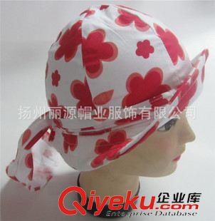 嬰兒帽 廠家批發(fā)定做全棉府綢滿印花兒童小盆帽 時(shí)尚大花朵嬰兒海盜帽子原始圖片2