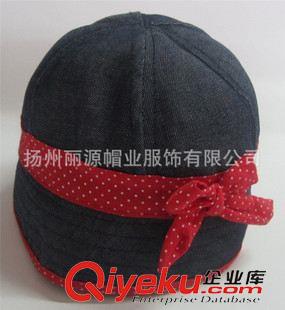 盆帽,漁夫帽 廠家批發(fā)定做蝴蝶結(jié)腰帶包邊牛仔盆帽時尚兒童牛仔漁夫帽遮陽帽子原始圖片2