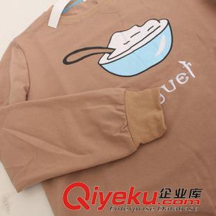 2015-08-31 2015秋季韓版新款小清新可愛印花刺繡圖案后背字母女衛衣碗酸奶款原始圖片3
