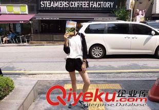 2015-08-10 2015秋季韓版磨毛棉質缺口領插肩T恤 面料厚實百搭基礎款原始圖片2