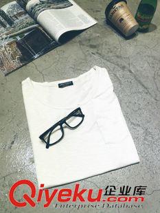 2015-03-07 2015韓國春夏新款竹節(jié)棉馬卡龍?zhí)枪兩珗A領短袖女T恤百搭打底衫原始圖片2