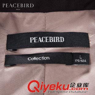 西 裝 太平鳥男裝CC秋季新品 時(shí)尚暗紅休閑西裝修身潮BBB 男原始圖片3