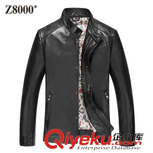 皮 衣 Z8000海寧秋裝zp皮衣男立領綿羊皮夾克機車男士短款修身外套潮原始圖片2