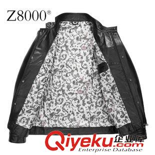 皮 衣 Z8000海寧秋裝zp皮衣男立領綿羊皮夾克機車男士短款修身外套潮原始圖片3