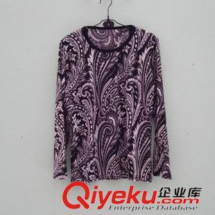 阿婆長袖衫 新款秋冬中老年女裝長袖T恤老人裝大碼打底衫便宜款媽媽裝批發原始圖片2