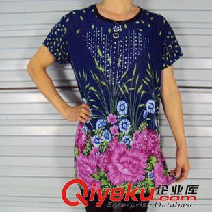 阿婆短袖衫 2015夏季中老年奶奶裝 大促銷阿婆短袖衫 地攤農村阿姨裝貨源原始圖片2