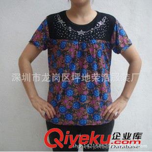 阿婆短袖衫 阿婆短袖衫批發 中老年阿婆夏裝T恤 大碼寬松阿姨衫地攤貨源便宜原始圖片3