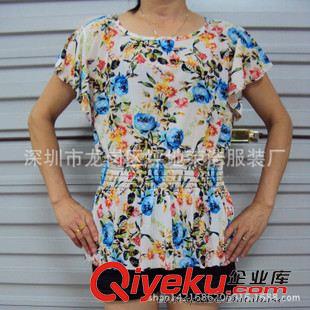 阿姨短袖衫 地攤熱賣中老年服裝花色阿婆衫 老年媽媽裝夏季低價短袖t恤批發(fā)