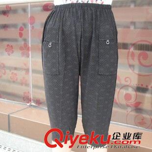 阿姨七分褲 2015地攤春夏款時尚打底褲 冰絲燙珠七分褲花色哈倫褲 微信批發(fā)