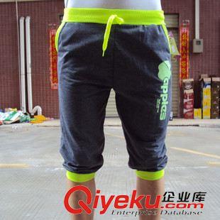 男五分褲 新款時(shí)尚百搭男士休閑七分褲 舒適透氣清涼男式修身系繩靚仔褲男原始圖片3