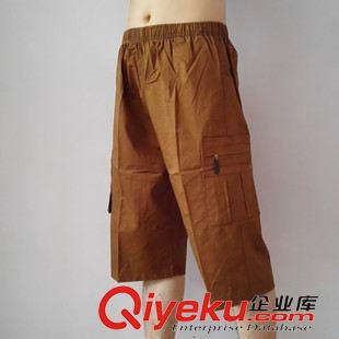 男七分褲 褲子廠家直銷夏裝男式休閑褲 男士直筒七分褲 中年沙灘褲潮口袋褲