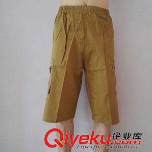 男七分褲 褲子廠家直銷夏裝男式休閑褲 男士直筒七分褲 中年沙灘褲潮口袋褲原始圖片2