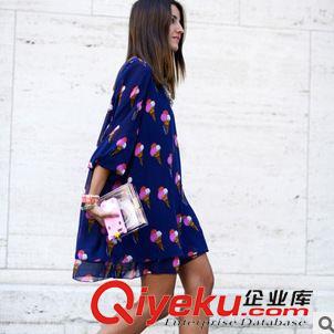 9-1 速賣通爆款 時(shí)尚潮流長袖V領(lǐng)性感修身印花花朵連體褲
