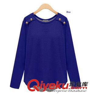 9-7 歐美秋裝新款女長袖t恤大碼女裝寬松打底衫胖mm衣服批發(fā)原始圖片2