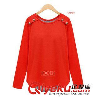 9-7 歐美秋裝新款女長袖t恤大碼女裝寬松打底衫胖mm衣服批發(fā)原始圖片3