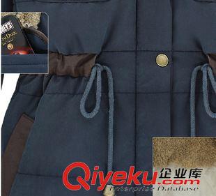 9-8 冬季新款歐美修身棉衣女加厚內(nèi)膽中長(zhǎng)款棉服大碼女裝棉襖外套原始圖片2