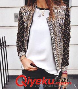 8月3日 速賣通歐州站歐美小西裝亞馬遜EBAY熱賣款印花小外套歐美女裝原始圖片3