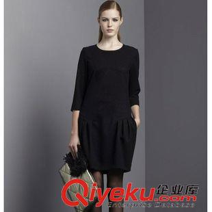 8月5日 歐美新款加大碼女裝胖MM春秋裝寬松顯瘦花苞長袖連衣裙原始圖片3