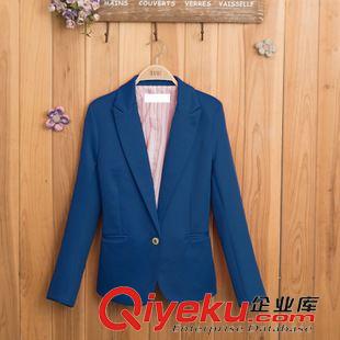 小西服 2015外貿(mào)熱銷速賣通歐美新品爆款豹紋翻邊單扣修身墊肩小西裝3色