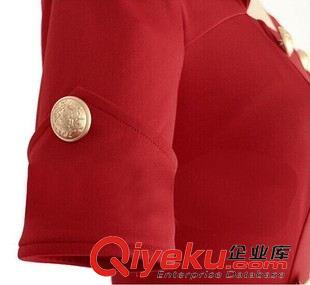 禮服 2015秋冬新款ebay熱賣歐美短袖雙排扣束身連衣裙bodyconl禮服裙原始圖片3