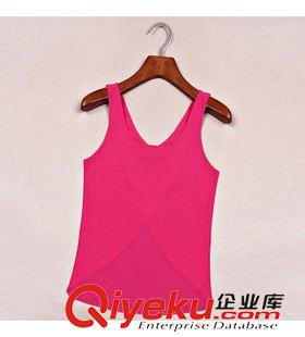 背心、吊帶 全網{zd1}價 六色六碼 歐美糖果色女士襯衫性感雪紡罩衫吊帶背心原始圖片3