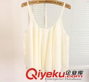 背心、吊帶 速賣通 雙層無(wú)袖吊帶衫性感雪紡女裝上衣背心上衣原始圖片2
