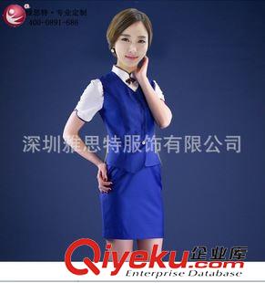 女士襯衫套裝 工廠訂做{zx1}款空姐服裝 酒店前臺接待空姐裝定制醫(yī)院導診空姐服原始圖片3