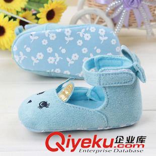 8月份新款學(xué)步鞋 批發(fā)天藍(lán)色 卡通 時(shí)尚嬰兒軟底防滑學(xué)步鞋 D0477 齊碼起批原始圖片3