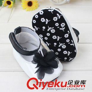 7月份新款學(xué)步鞋 爆款寶寶時(shí)尚休閑運(yùn)動(dòng)鞋 軟底黑白拼色優(yōu)雅公主鞋 L0458 齊碼起批原始圖片2