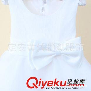 新款纱裙 爆款婚纱礼服童装 时尚双层欧美童裙 公主裙 出口批发 H914 白色