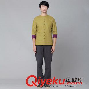 西裝 制衣廠加工新款太極服 長袖晨練服亞麻武術(shù)服棉麻男太極拳練功服