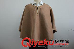 披肩 服裝廠原創(chuàng)復(fù)古羊毛呢斗篷冬vintage大衣連帽外套保暖披風(fēng) 加工原始圖片3