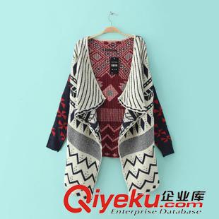 ON 等 歐洲站秋冬新款女裝 北歐風(fēng)垂褶長袖針織開衫毛衣外套原始圖片2