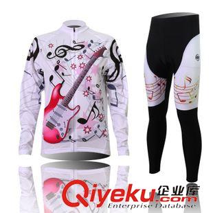 抓絨套裝（女款） XINTOWN吉它女款騎行服長(zhǎng)袖套裝 自行車(chē)服 冬季抓絨防風(fēng)保暖套裝