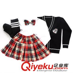 學(xué)生冬裝校服系列 愛(ài)多英倫幼兒園園服小學(xué)生班服春秋冬兒童大童校服針織襯衫百褶裙原始圖片3