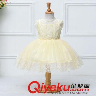 1件代發 一件代發 新品女童連衣裙蕾絲花邊甜美公主裙蕾絲網紗拼接蓬蓬裙原始圖片2