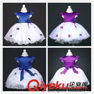 禮服小組 整手批發(fā)夏季新款 女童禮服蝴蝶結(jié)公主裙 拼接蓬蓬童連衣裙演出服原始圖片3