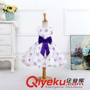 純棉內(nèi)里 整手批發(fā) 童連衣裙網(wǎng)紗印花蓬蓬裙公主裙無(wú)袖圓領(lǐng)韓版可愛(ài)童禮服原始圖片3
