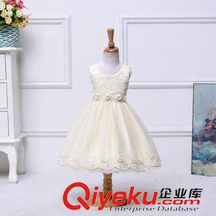 純棉內(nèi)里 整手批發(fā)童禮服女童花朵蕾絲亮片花童禮服裙公主裙婚紗連衣裙新品原始圖片3