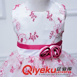 纯棉内里 整手批发2015新款童装儿童礼服裙女童绣花连衣裙公主裙花童婚纱裙