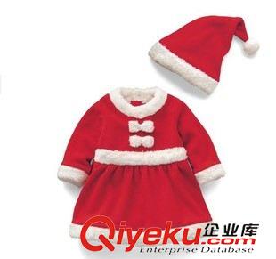 圣誕節(jié)/萬圣節(jié)專區(qū) 一件代發(fā)2015新款男女童圣誕節(jié)套裝配送帽子圣誕連衣裙秋款演出服原始圖片2