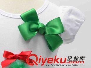 圣誕節(jié)/萬(wàn)圣節(jié)專區(qū) 整手童裝批發(fā)2015女童綠色圣誕樹(shù)純棉T恤衫蝴蝶結(jié)泡泡袖圓領(lǐng)上衣