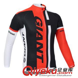 長袖騎行服套裝 2015環(huán)法車隊版 GIANT 捷安特長袖網(wǎng)眼騎行服套裝定制 訂做男秋款原始圖片2