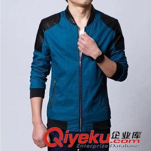 夾克/棉衣 泰樂曼男裝 春季新款男式韓版修身夾克免費代理 秋季拼色男式外套原始圖片2