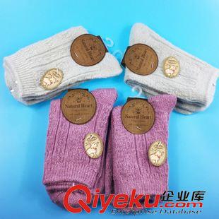 B 【精準庫存】高品質粗針粗線秋冬保暖中筒女襪 gd兔羊毛女襪原始圖片2