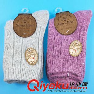 B 【精準庫存】高品質粗針粗線秋冬保暖中筒女襪 gd兔羊毛女襪原始圖片3