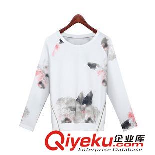 9月新款 2015秋季新品胖MM歐美女士長褲長袖休閑兩件套名媛套裝女原始圖片3