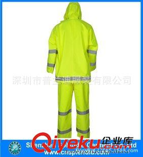 高亮連身服 專業(yè)定做防護工衣 反光工作服 連帽防雨安全服套裝原始圖片2