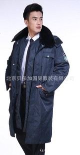 工作服 定做批發(fā)新式保安服冬裝新款防寒保安大衣加厚加長多功能棉服訂做原始圖片2